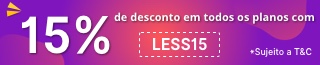 15% de desconto em todos os planos com LESS15