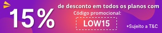 15% de desconto em todos os planos com LOW15